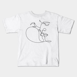 Love Couple line illustration Kids T-Shirt